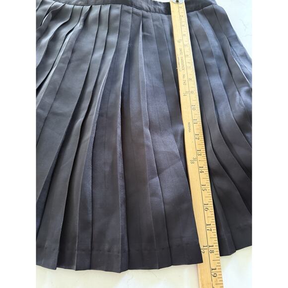 Gap Womens Pleated A Line Mini Skirt Size 8 Black Skater Tennis Cocktail Preppy - Picture 9 of 9